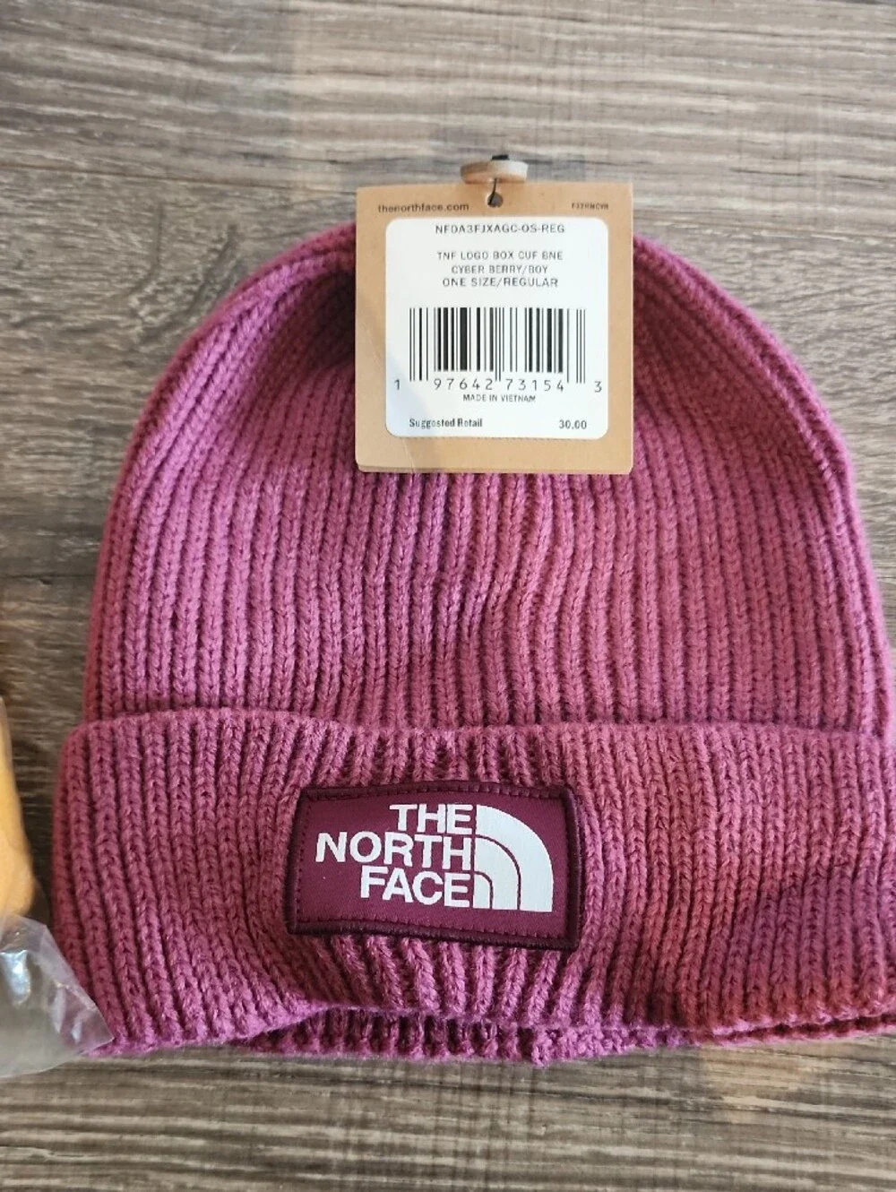 2 For 1 ! The North Face Knit Beanie Set - Magenta & Mustard Yellow